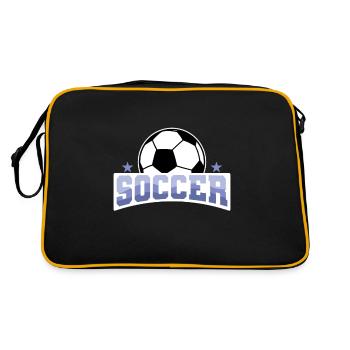Football "Soccer" Recreational Football - Retro Bag - black/gold - Back