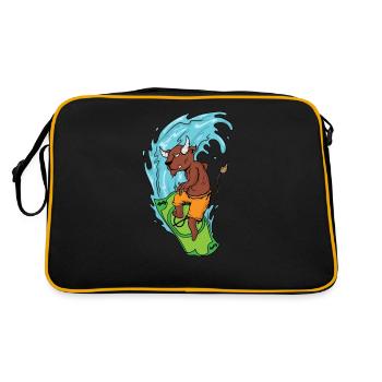 Bull surfing sur un billet d’un dollar - Sac Retro - noir/or - Dos