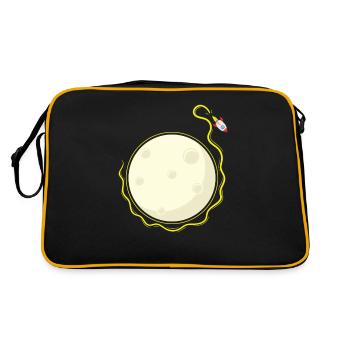 Une fusée tourne autour de la lune - Sac Retro - noir/or - Dos