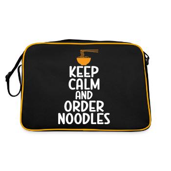 Noodle Lover Gifts - Retro Bag - black/gold - Back