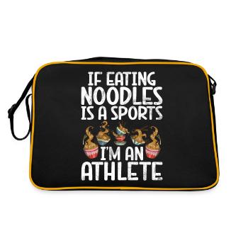 Noodle Lover Gifts - Retro Bag - black/gold - Back