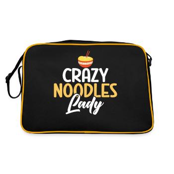 Noodle Lover Gifts - Retro Bag - black/gold - Back