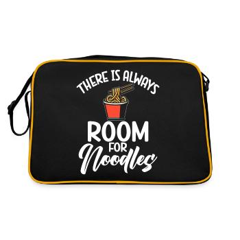 Noodle Lover Gifts - Retro Bag - black/gold - Back