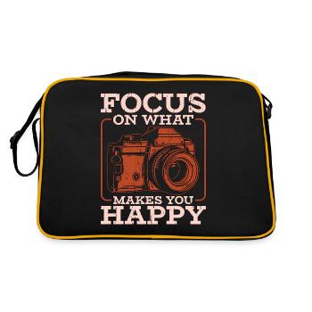Le photographe se concentre sur ce qui vous rend heureux Appareil photo - Sac Retro - noir/or - Dos