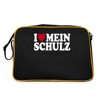 I Love Schulz Last Name Family Gift - Retro Bag - black/gold - Back