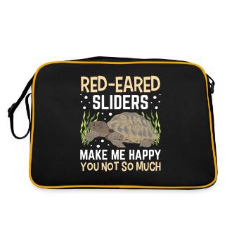 Red-eared turtle lovers - Retro Bag - black/gold - Back