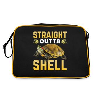 Red-eared turtle lovers - Retro Bag - black/gold - Back