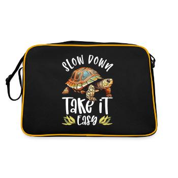 Red-eared turtle lovers - Retro Bag - black/gold - Back