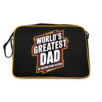 Le meilleur papa du monde - Aucune instruction nécessaire - Sac Retro - noir/or - Dos
