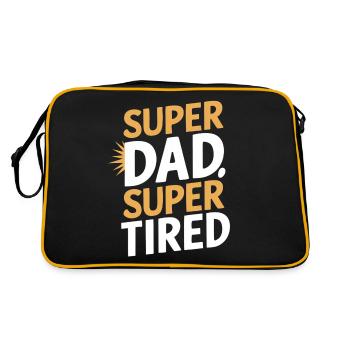 Super Dad Super Tired Statement - Retro Bag - black/gold - Back
