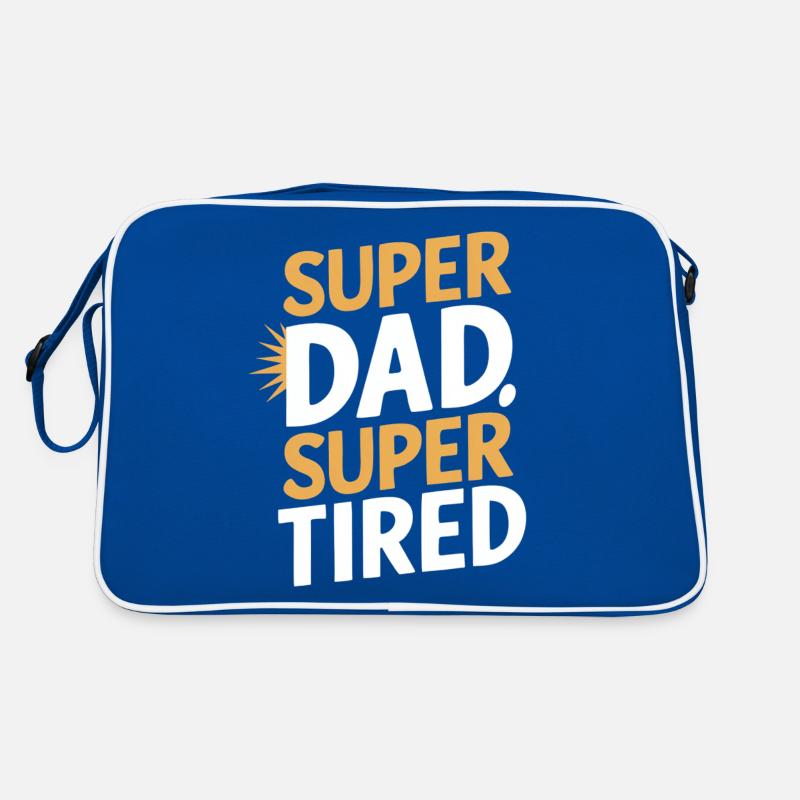 Super Dad Super Müde Statement Retro Tasche