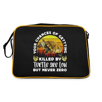 Red-eared turtle lovers - Retro Bag - black/gold - Back