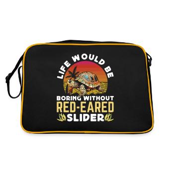 Red-eared turtle lovers - Retro Bag - black/gold - Back