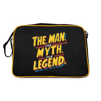 Der Mann Der Mythos Die Legende - Retro Tasche - Schwarz/Gold - Hinten