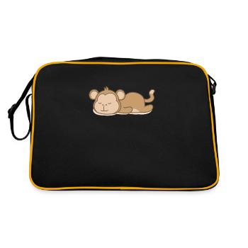 Sleeping Monkey - Retro Bag - black/gold - Back
