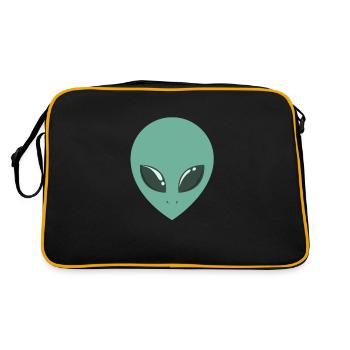 Tête symétrique extraterrestre - Sac Retro - noir/or - Dos