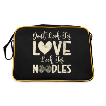 Noodle Lover Gifts - Retro Bag - black/gold - Back