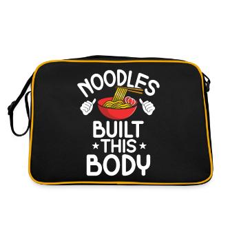 Noodle Lover Gifts - Retro Bag - black/gold - Back