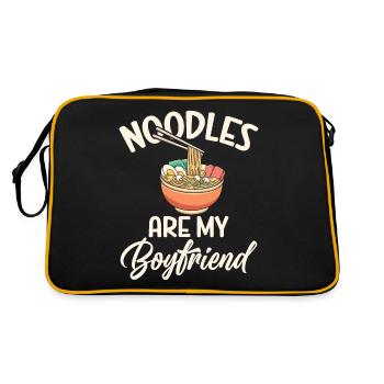 Noodle Lover Gifts - Retro Bag - black/gold - Back