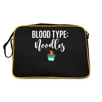Noodle Lover Gifts - Retro Bag - black/gold - Back