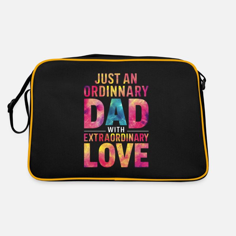 Einfach Ein Gewöhnlicher Papa - Retro Tasche - Schwarz/Gold