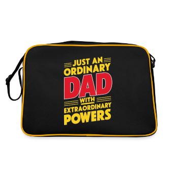 Ordinary Dad With Extraordinary Powers - Retro Bag - black/gold - Back
