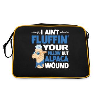 I Ain't Fluffin' Your Pillow But Alpaca Wound 3 - Retro Bag - black/gold - Back