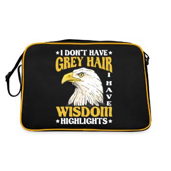 Je n’ai pas de cheveux gris, j’ai des mèches de sagesse 2 - Sac Retro - noir/or - Dos