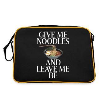 Noodle Lover Gifts - Retro Bag - black/gold - Back
