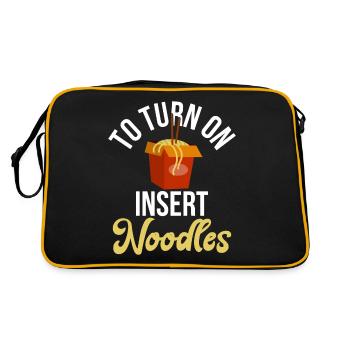 Noodle Lover Gifts - Retro Bag - black/gold - Back