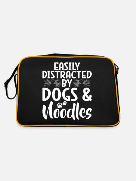 Cadeaux pour les amateurs de nouilles - Sac Retro - noir/or - Dos