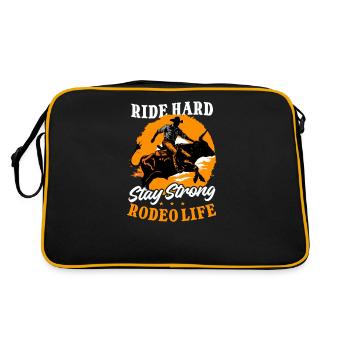 Rodéo western Roulez fort, restez fort : la vie de rodéo - Sac Retro - noir/or - Dos