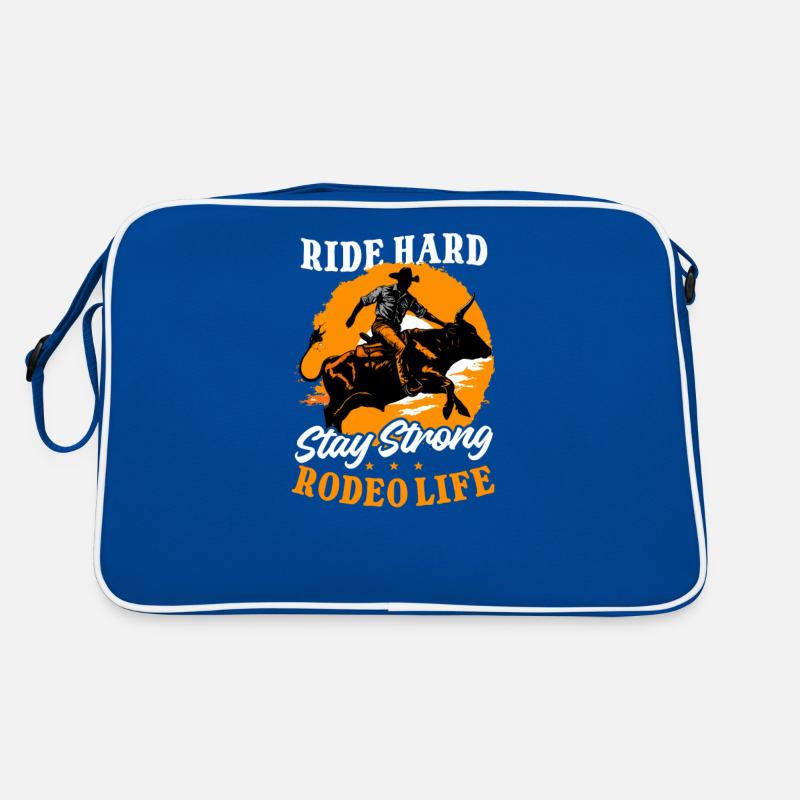 Western Rodeo Hart reiten, stark bleiben: Rodeo-Leben Retro Tasche