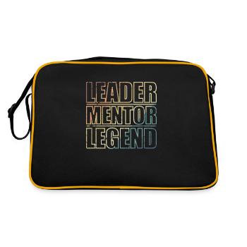Leader, mentor, légende - Sac Retro - noir/or - Dos