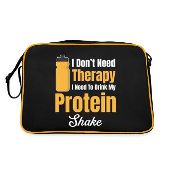 Ich Brauche Keine Therapie. Ich Muss Meinen - Retro Tasche - Schwarz/Gold - Hinten