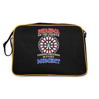 Le bouddhiste patriotique trouve la liberté à chaque instant - Sac Retro - noir/or - Dos