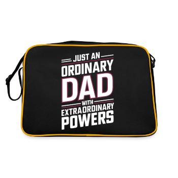 Un père ordinaire avec des pouvoirs extraordinaires - Sac Retro - noir/or - Dos