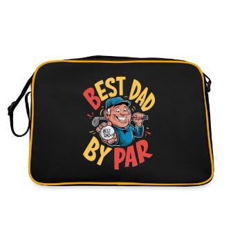 Meilleur papa du golf - style unique - Sac Retro - noir/or - Dos