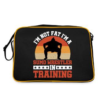 I'm Not Fat I'm A Sumo Wrestler In Training 2 - Retro Tasche - Schwarz/Gold - Hinten