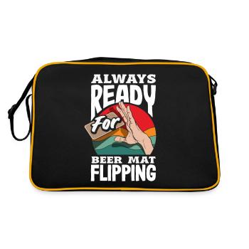 Beer mat turn over game beer - Retro Bag - black/gold - Back