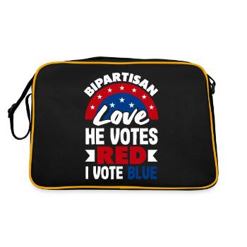 Electing Love Every Day Unity Patriotic American - Retro Bag - black/gold - Back