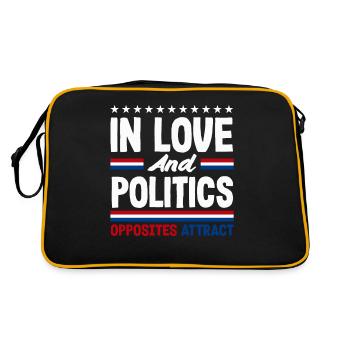 In Love And Politics Unity Patriotic American - Retro Bag - black/gold - Back