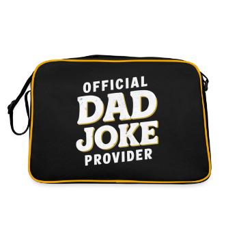 Offizieller Dad Joke Provider - Retro Tasche - Schwarz/Gold - Hinten