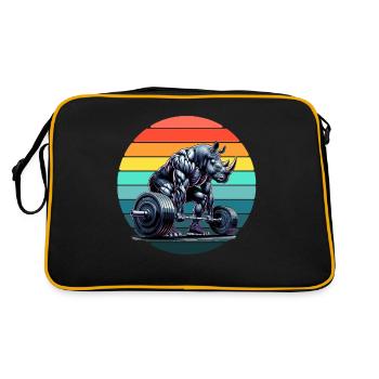 Entraînement de gymnastique Strong Rhino Powerlifter Deadlift - Sac Retro - noir/or - Dos
