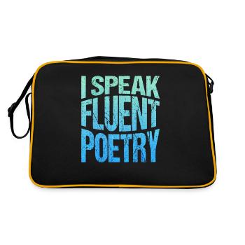 I speak poetry fluently - Retro Bag - black/gold - Back