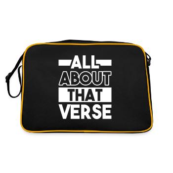 All about this verse - Retro Bag - black/gold - Back