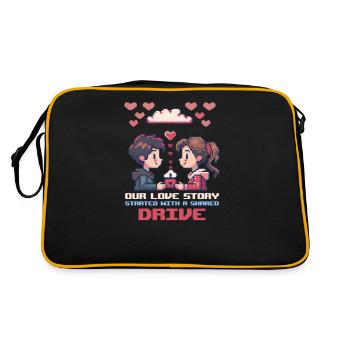 Geek Love Notre histoire d’amour a commencé avec un Dri partagé - Sac Retro - noir/or - Dos