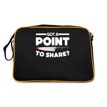 J’ai un point à partager - Sac Retro - noir/or - Dos