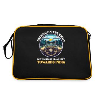 Amérindien Conduite Cœur Droit Penche Gauche Ind - Sac Retro - noir/or - Dos