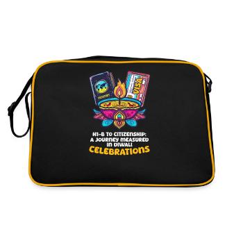 Amérindien H1-B à la citoyenneté - Sac Retro - noir/or - Dos
